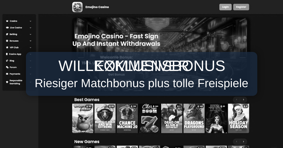 Willkommen bei Emojino Casino Online